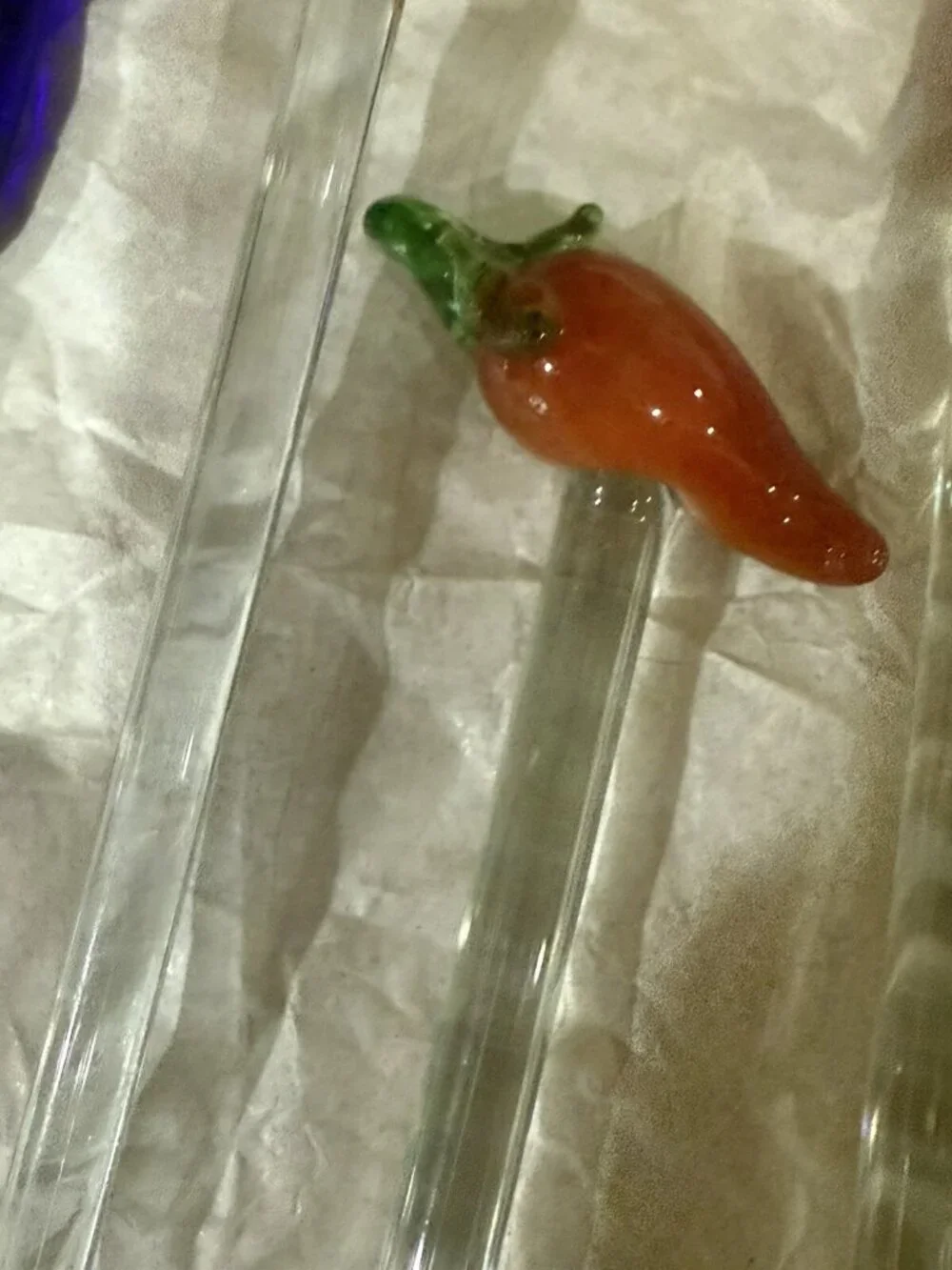 Set of 8 Vintage GLASS Cocktail Stir Sticks Barware SWIZZLE STICKS-frog Parrot..